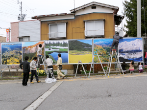 横幅約11メートルの看板シート