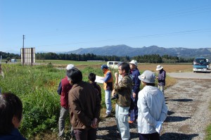 埋土保存されている沖ノ原遺跡にて